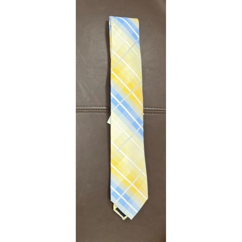 YELLOW TIE BLUE & WHITE DIAGANOL TSTRIPE / TIEATTEZ0035 YELLOW TIE BLUE & WHITE DIAGANOL TSTRIPE / TIEATTEZ0035