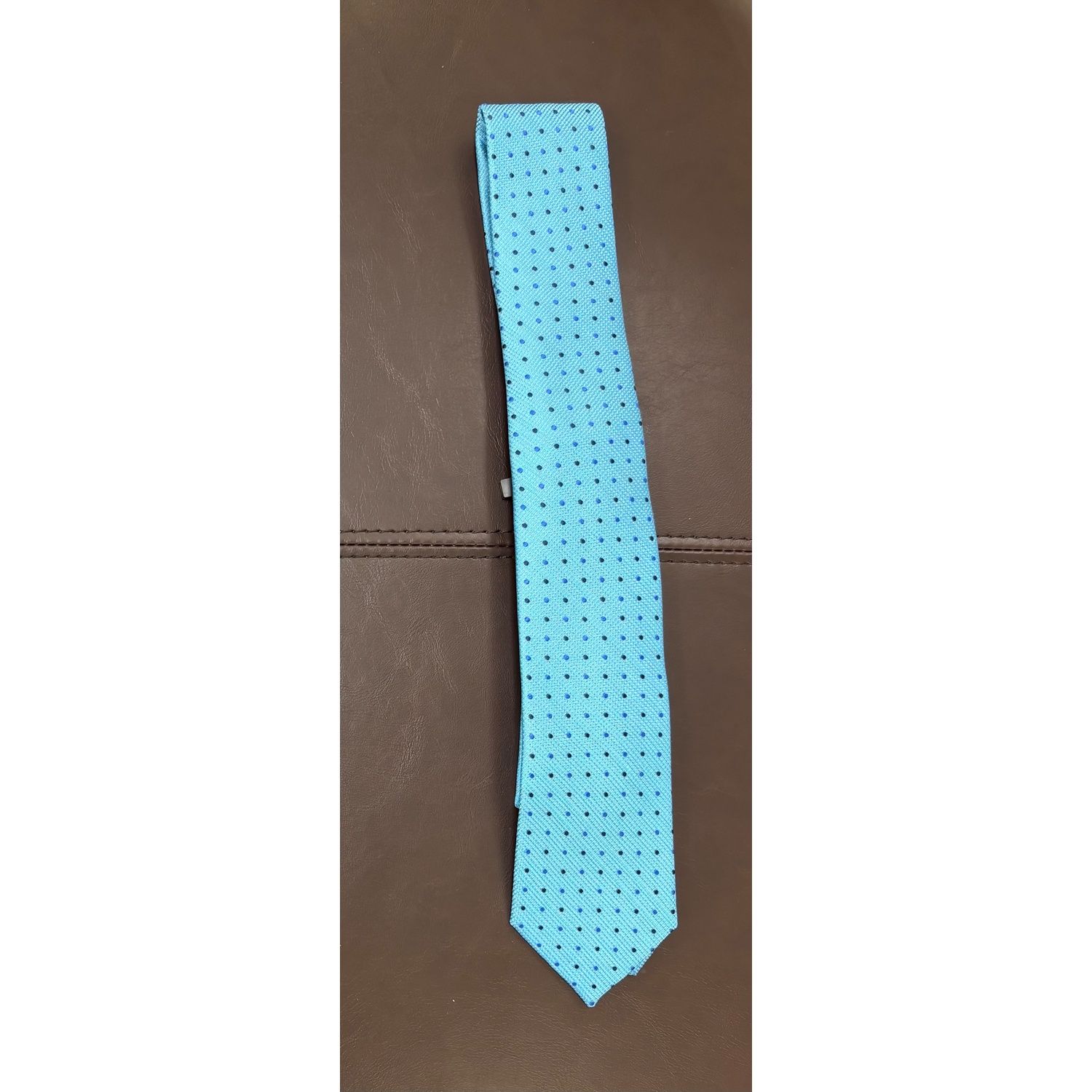 AQUAMARINE TIE NAVY DOT PATTERN / TIEATTEZ0079