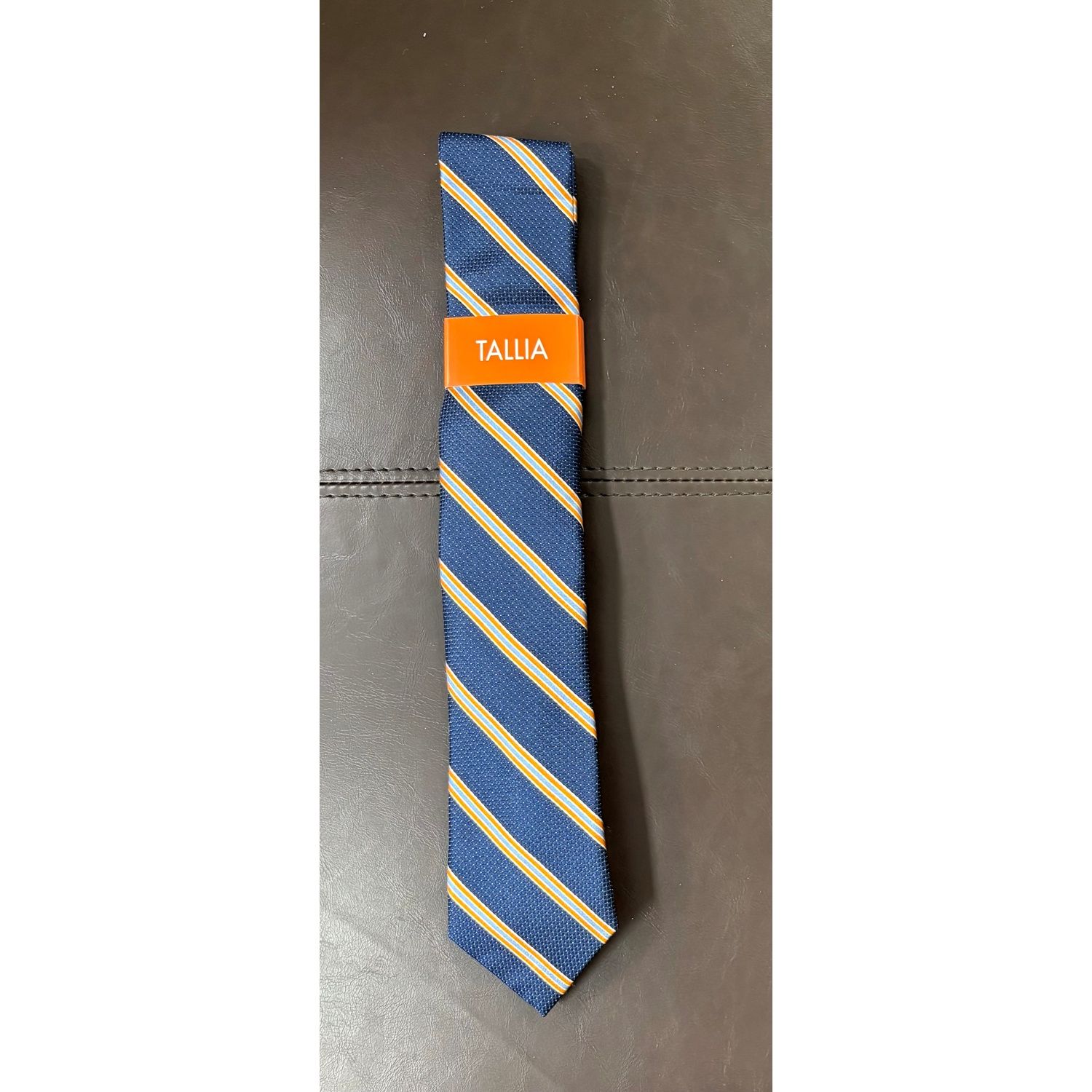 NAVY TIE ORANGE & BLUE STRIPE / TIETTTFZ0041