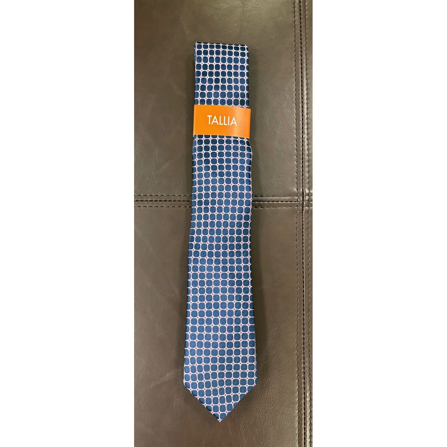 NAVY TIE RED/WHT SQUARES PRINT / TIETTTFZ0034