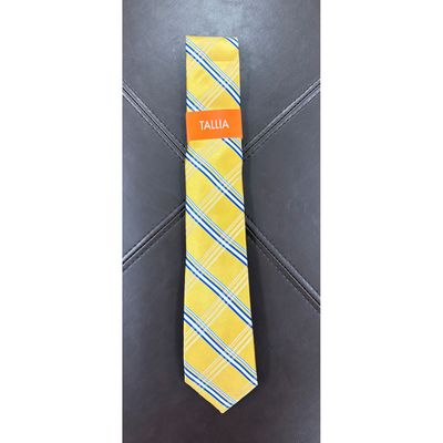 YELLOW TIE NAVY & WHTE STRIPE / TIETTTFZ0043