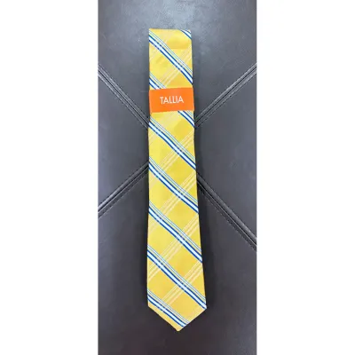 YELLOW TIE NAVY & WHTE STRIPE / TIETTTFZ0043