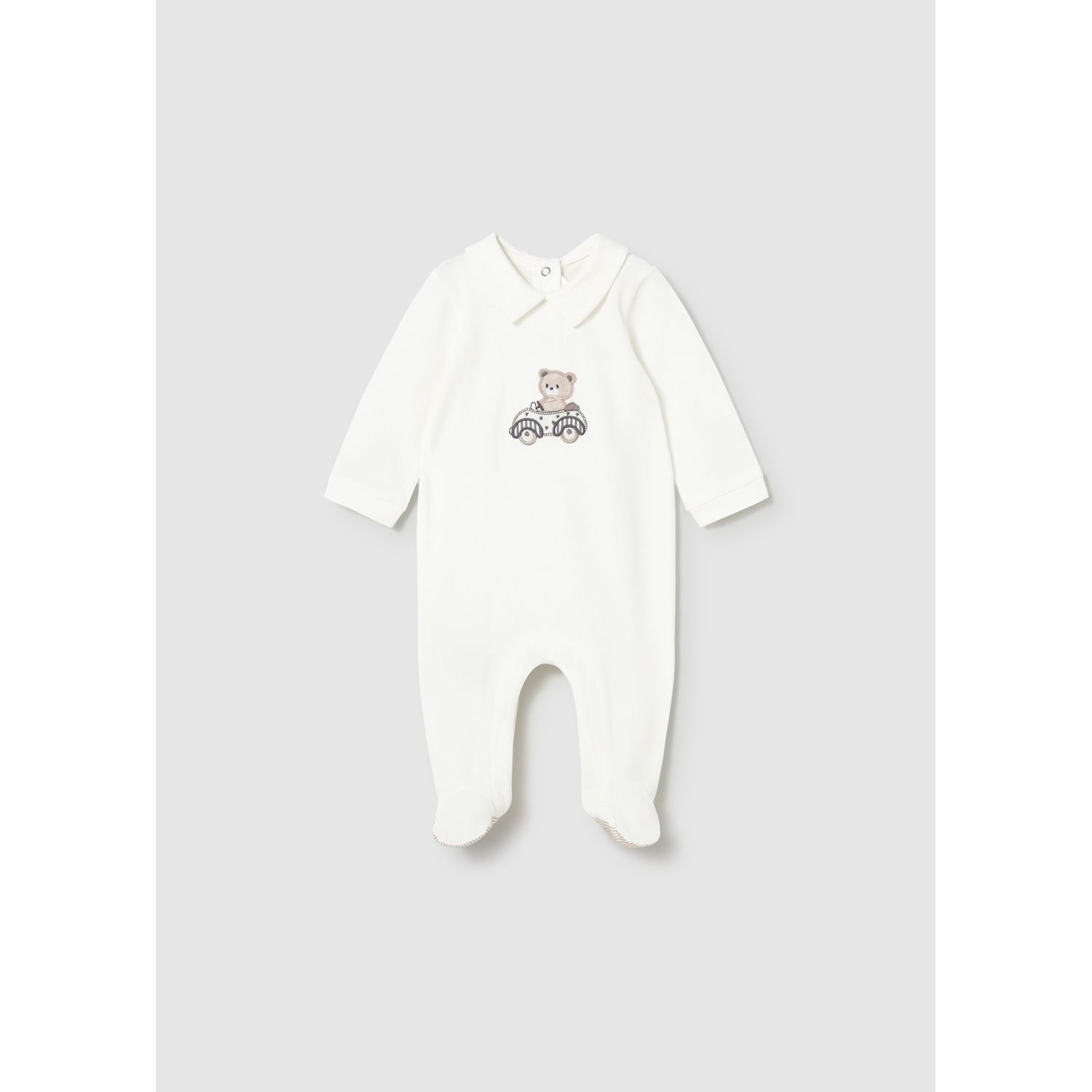 OFF WHITE SLEEPER EMBROIDERED CAR BEAR PRINT / 1716-092