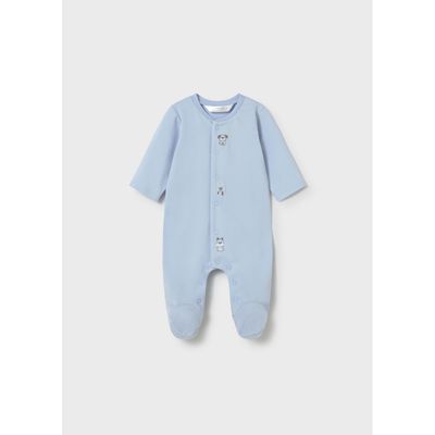 SKY BLUE SLEEPER FRONT CLOSURE PUPPY EMBRODERY / 1720-079