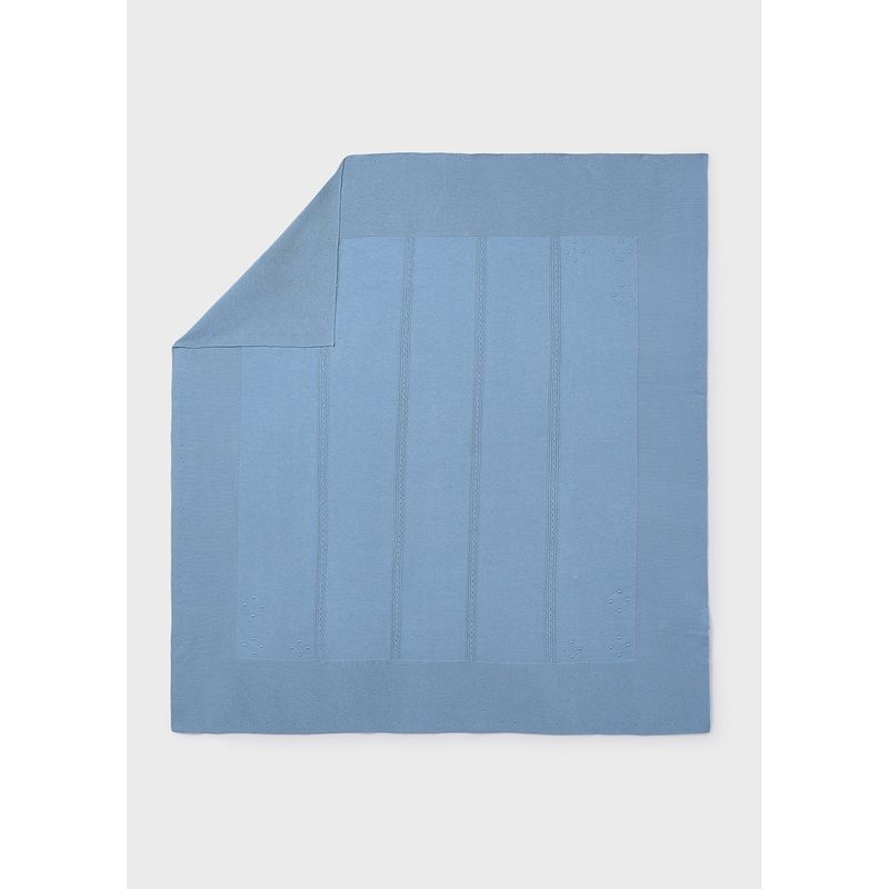 ATLANTIC BLUE BLANKET PLAIN KNIT / 9019-085