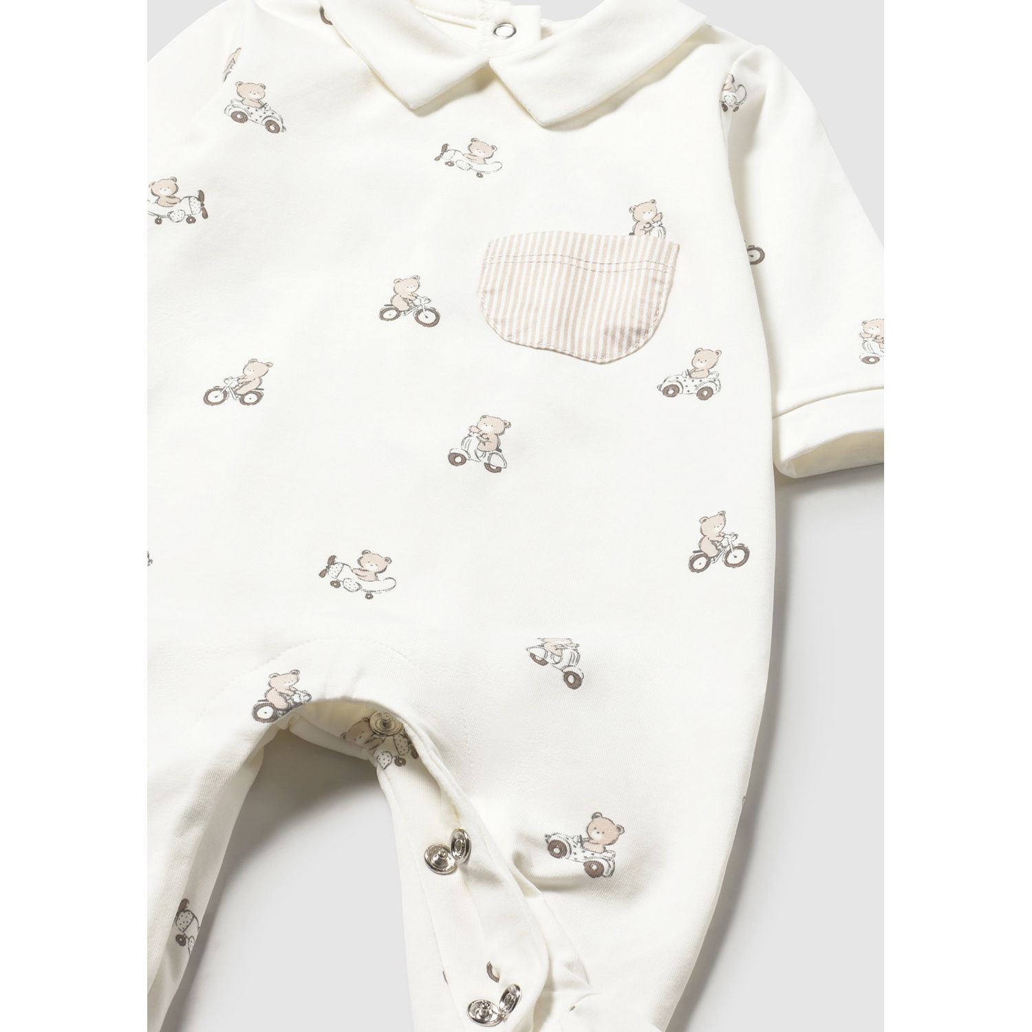 OFF WHTE SLEEPER STRIPED POCKET BEAR ALOVER PRINT / 1716-092