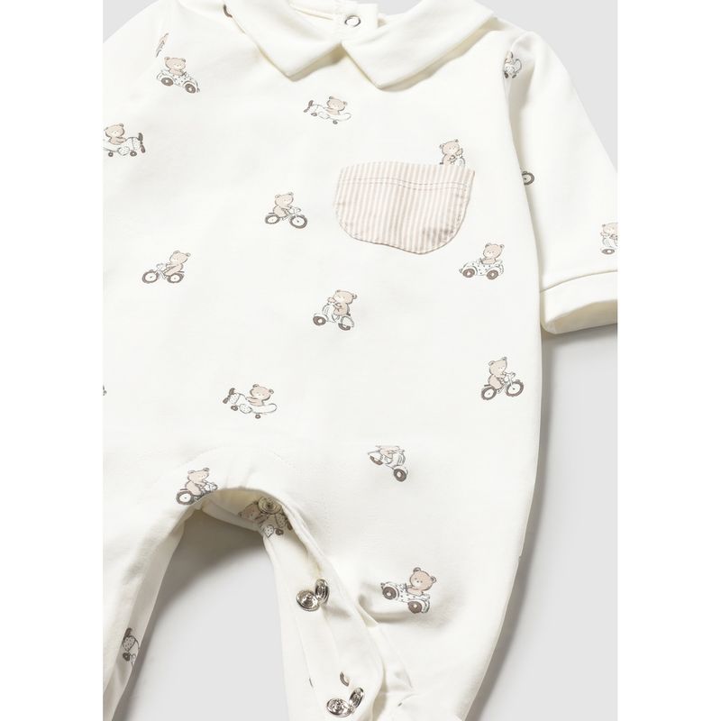 OFF WHTE SLEEPER STRIPED POCKET BEAR ALOVER PRINT / 1716-092
