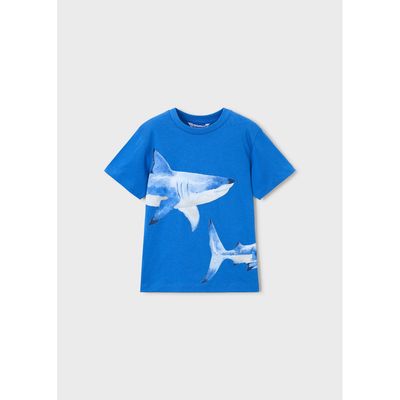 BLUE TSHIRT WHALE PRINT SHORT SLEEVE / 3080-093