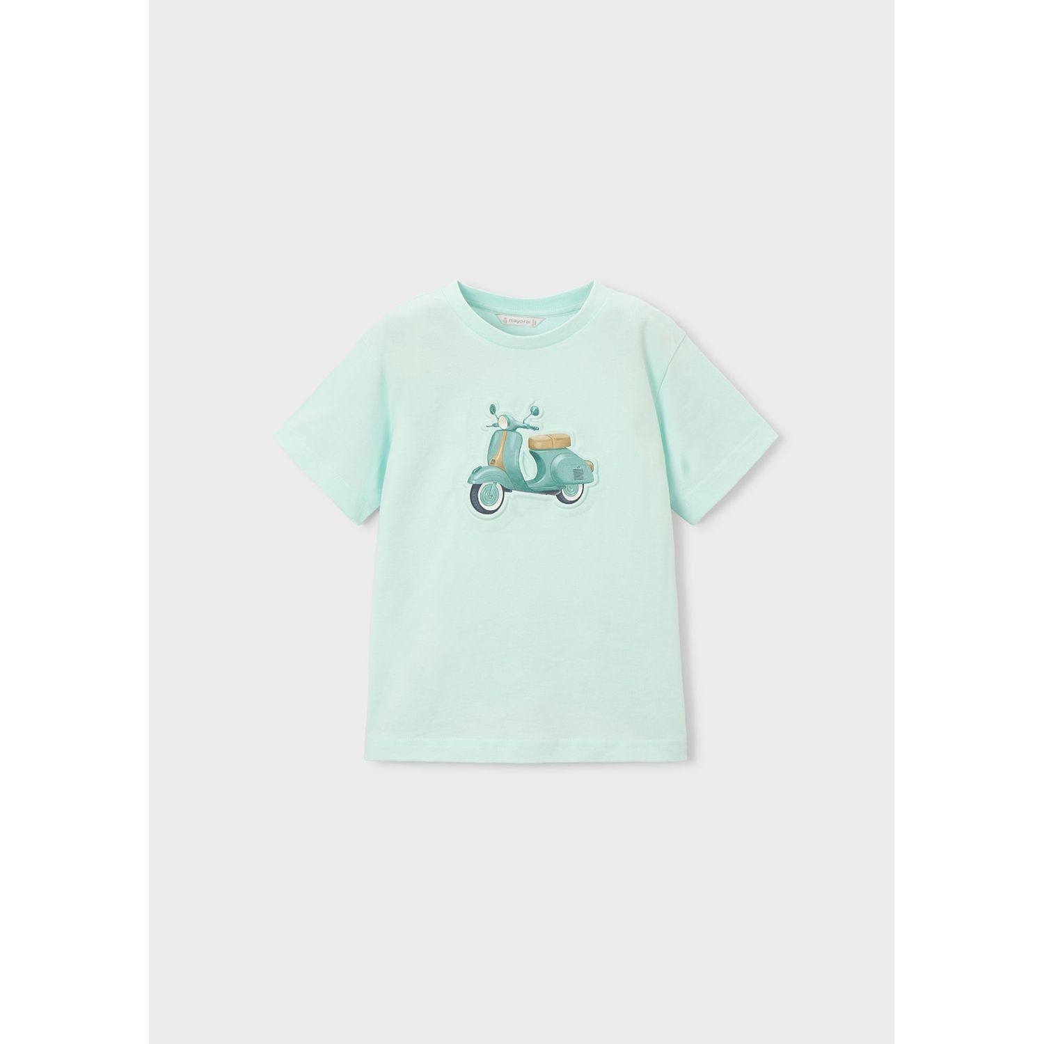 MINT GREEN TSHIRT MOTORCYCLE PRINT SHORT SLEEVE / 3059-025