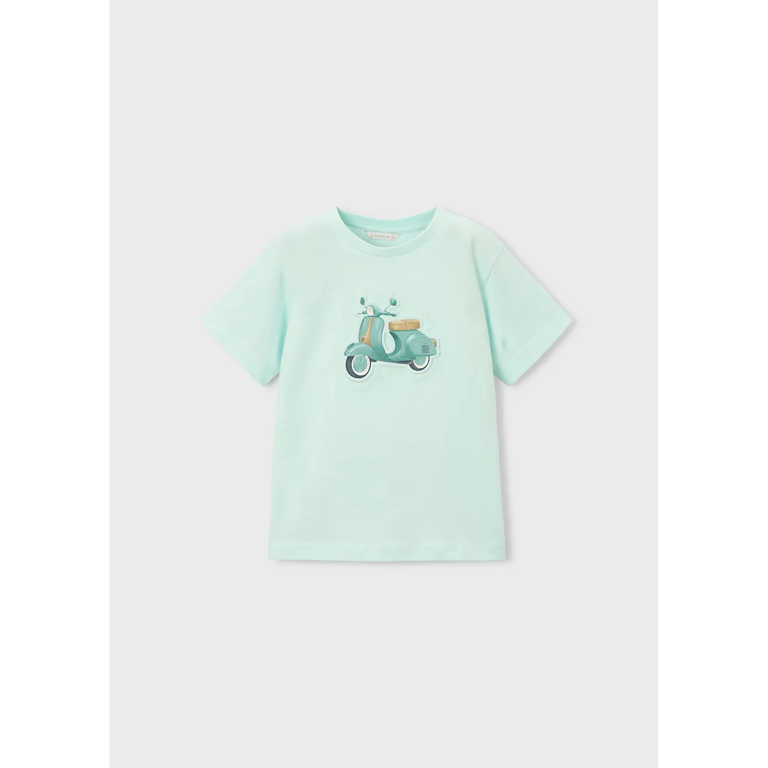 MINT GREEN TSHIRT MOTORCYCLE PRINT SHORT SLEEVE / 3059-025