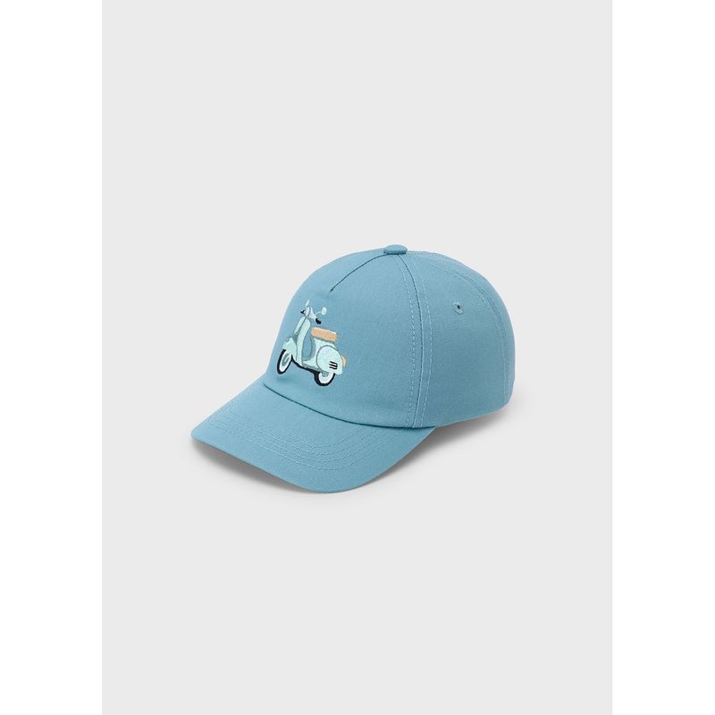 SEAWEED GREEN BASEBALL CAP MOTORSCOTTER PRINT / 10193-017