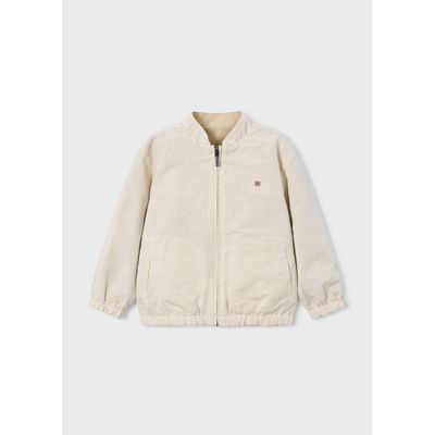 BEIGE REVERSIBLE LINEN WINDBREAKER CHECK / 3444-047