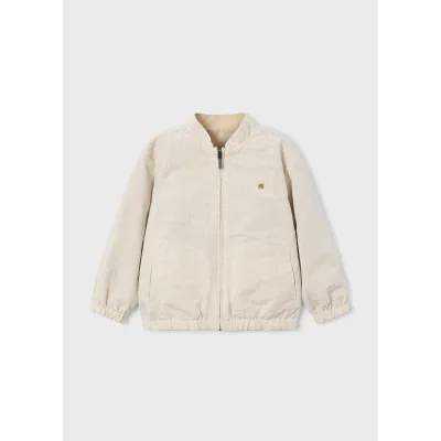 BEIGE REVERSIBLE LINEN WINDBREAKER CHECK / 3444-047