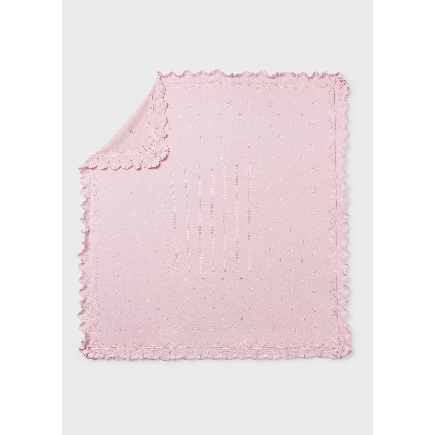 CRYSTAL PINK KNIT BLANKET FRILL / 9020-092