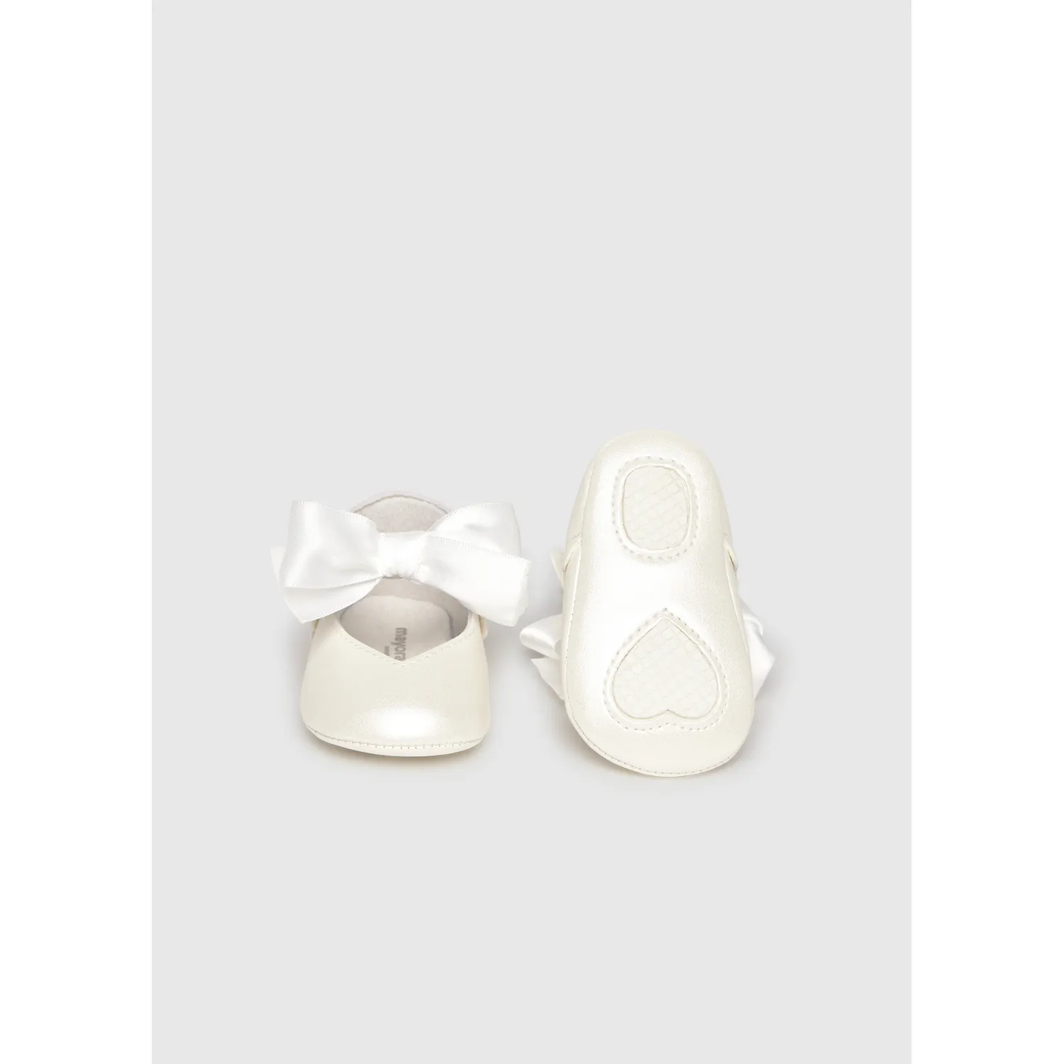 WHITE MARY JANE SHOE SATIN BOW / 9090-079
