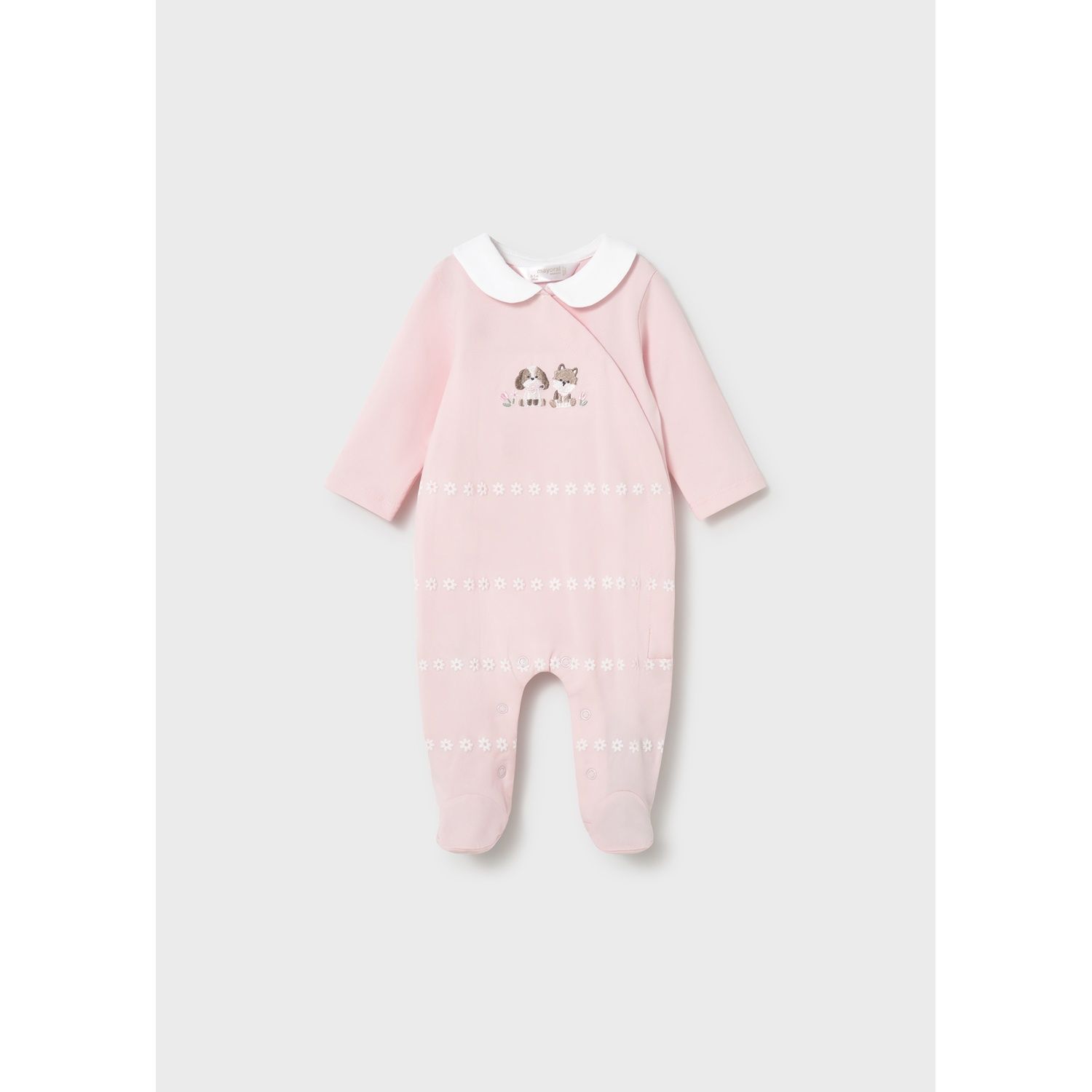 ROSE PINK SLEEPER WHITE DAISY PRINT / 1703-055