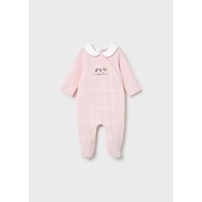 ROSE PINK SLEEPER WHITE DAISY PRINT / 1703-055