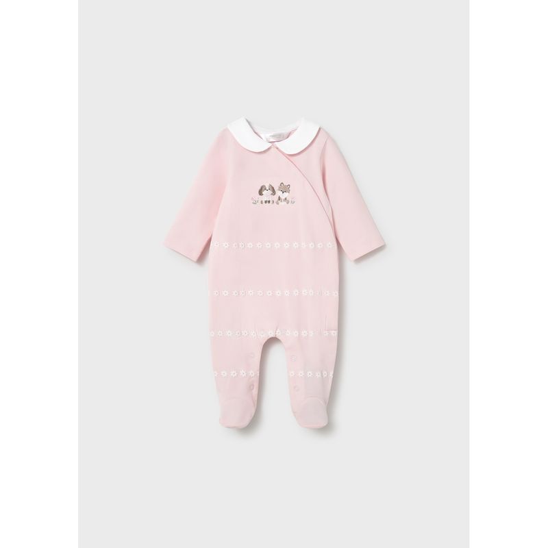 ROSE PINK SLEEPER WHITE DAISY PRINT / 1703-055
