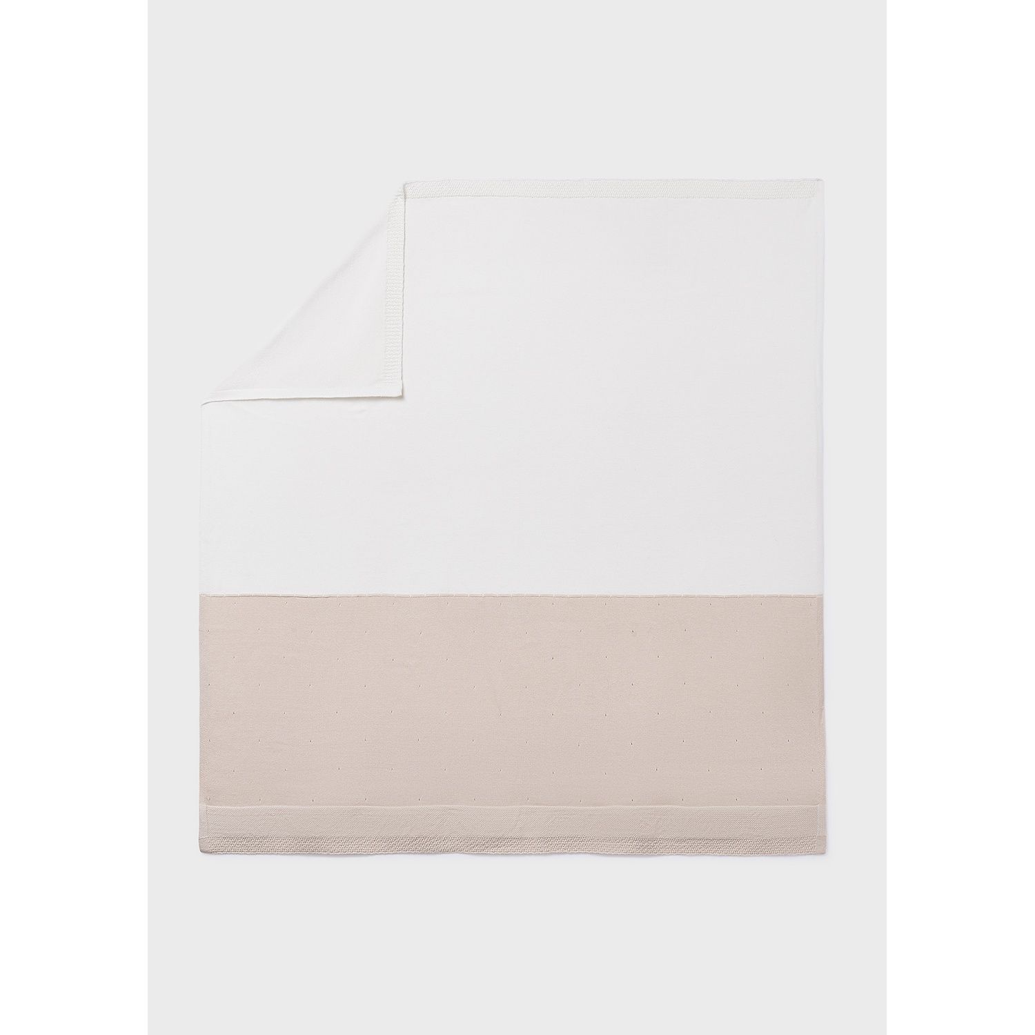 TAUPE & CREAM BLANKET KNIT CROCHET TRIM / 9019-086