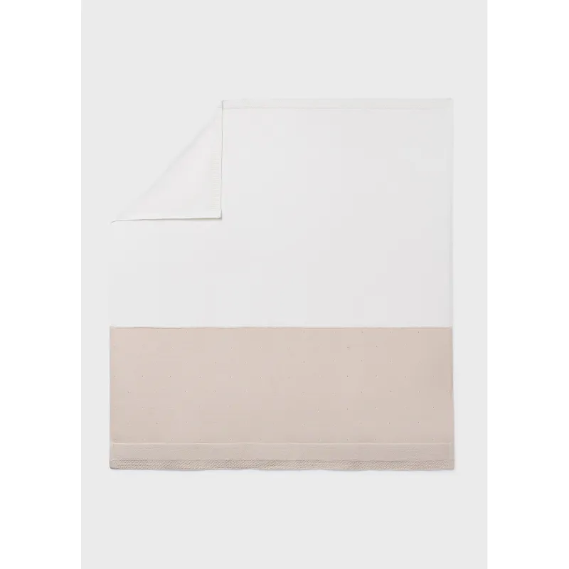 TAUPE & CREAM BLANKET KNIT CROCHET TRIM / 9019-086