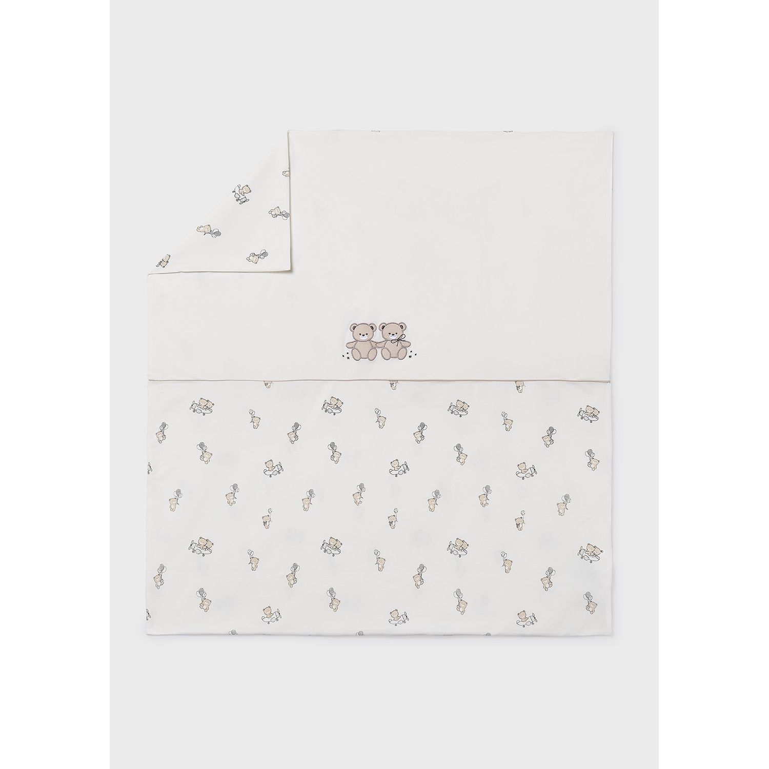 CREAM BLANKET REVERSIBLE BEAR PRINT / 9047-014