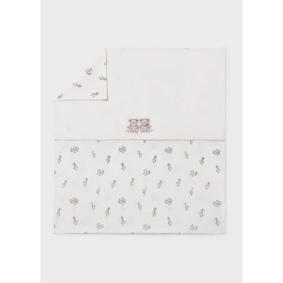 CREAM BLANKET REVERSIBLE BEAR PRINT / 9047-014