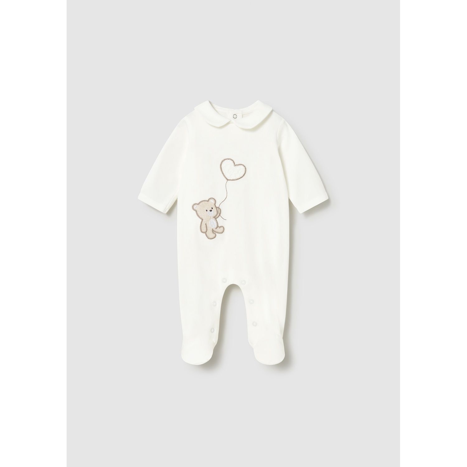OFF WHITE SLEEPER BROWN BEAR APPLIQUE / 1743-095