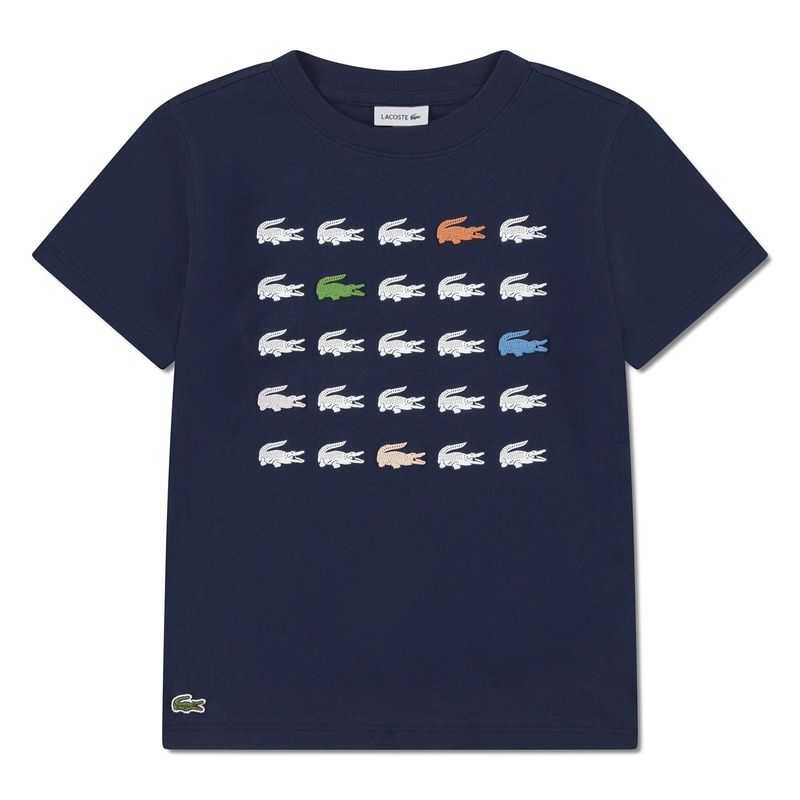 NAVY TSHIRT CROCODILE GRID PRINT SHORT SLEEVE / 847587-UGW