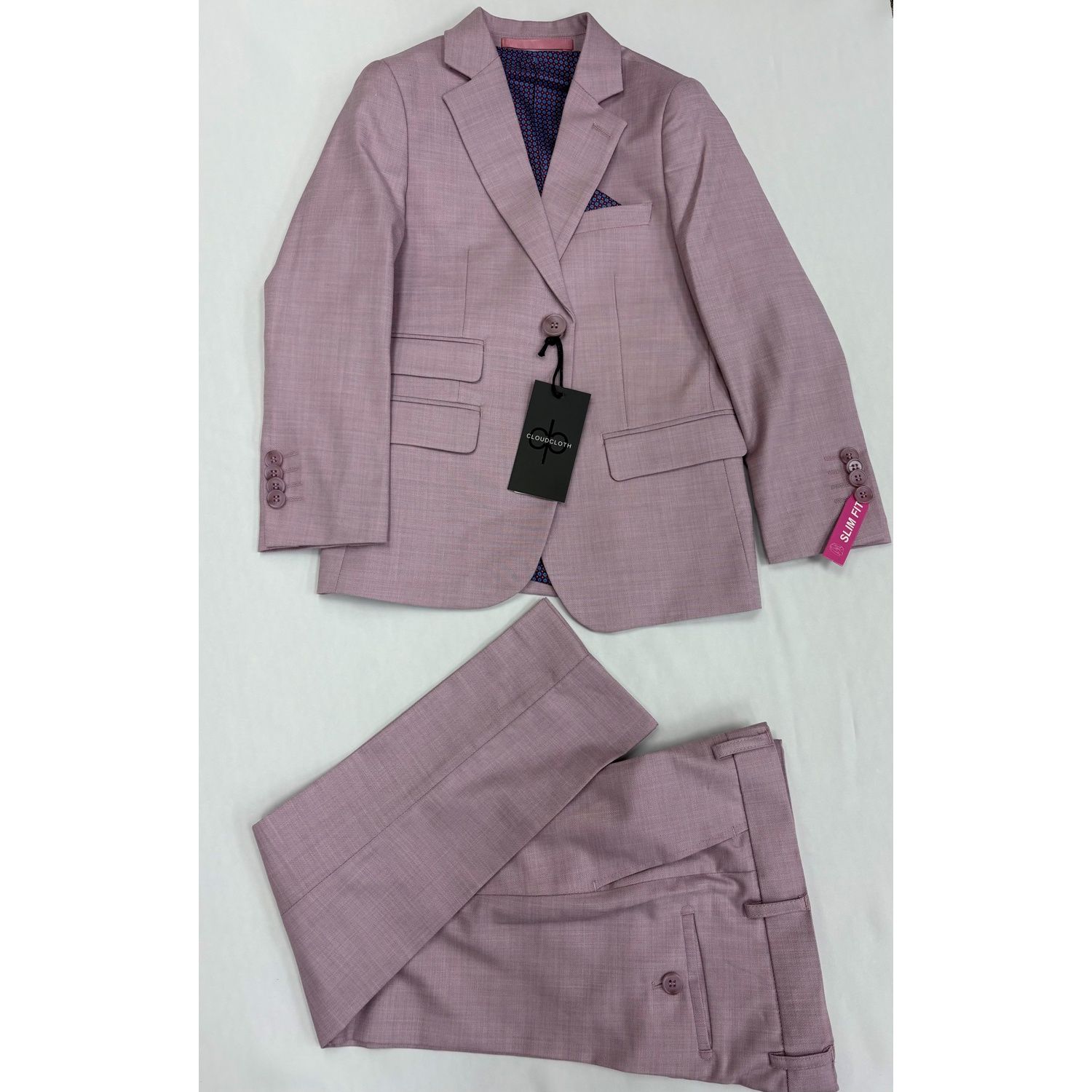 2PC ORCHID SUIT SLIM FIT CLOUD CLOTH / ST2660