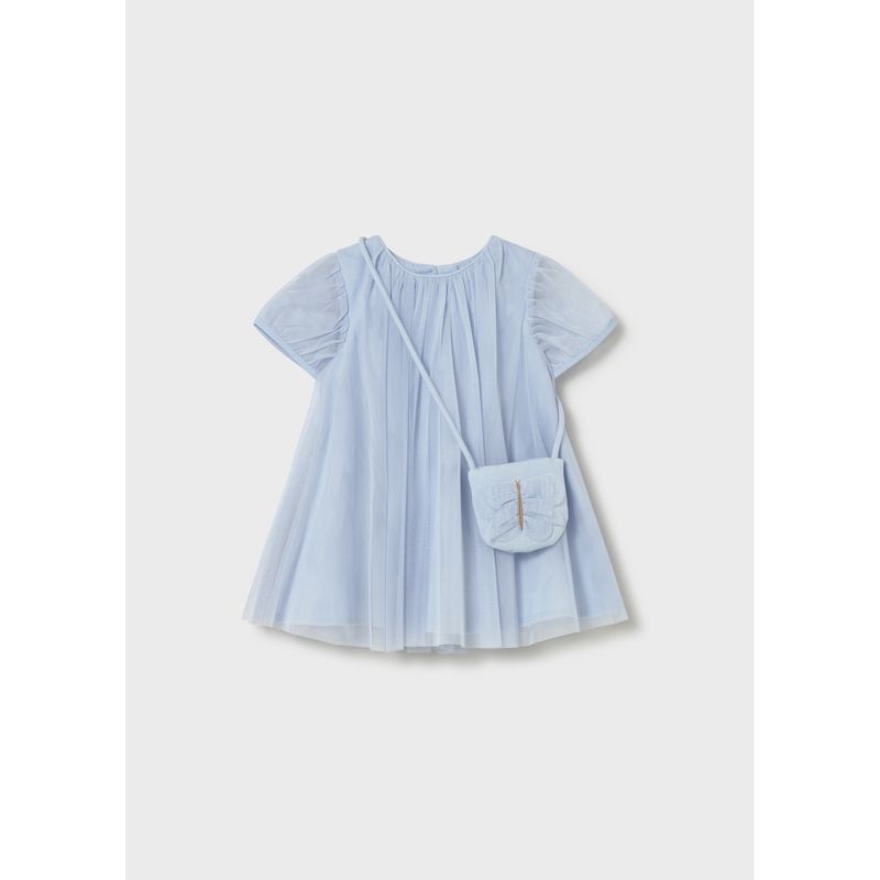 2PC BABY BLUE DRESS & BAG TULLE / 1917-045