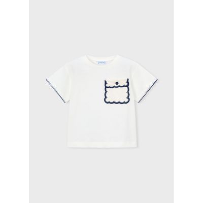 OFF WHITE TSHIRT NAVYKNIT POCKET TRIM SHORT SLEEVE / 3013-011
