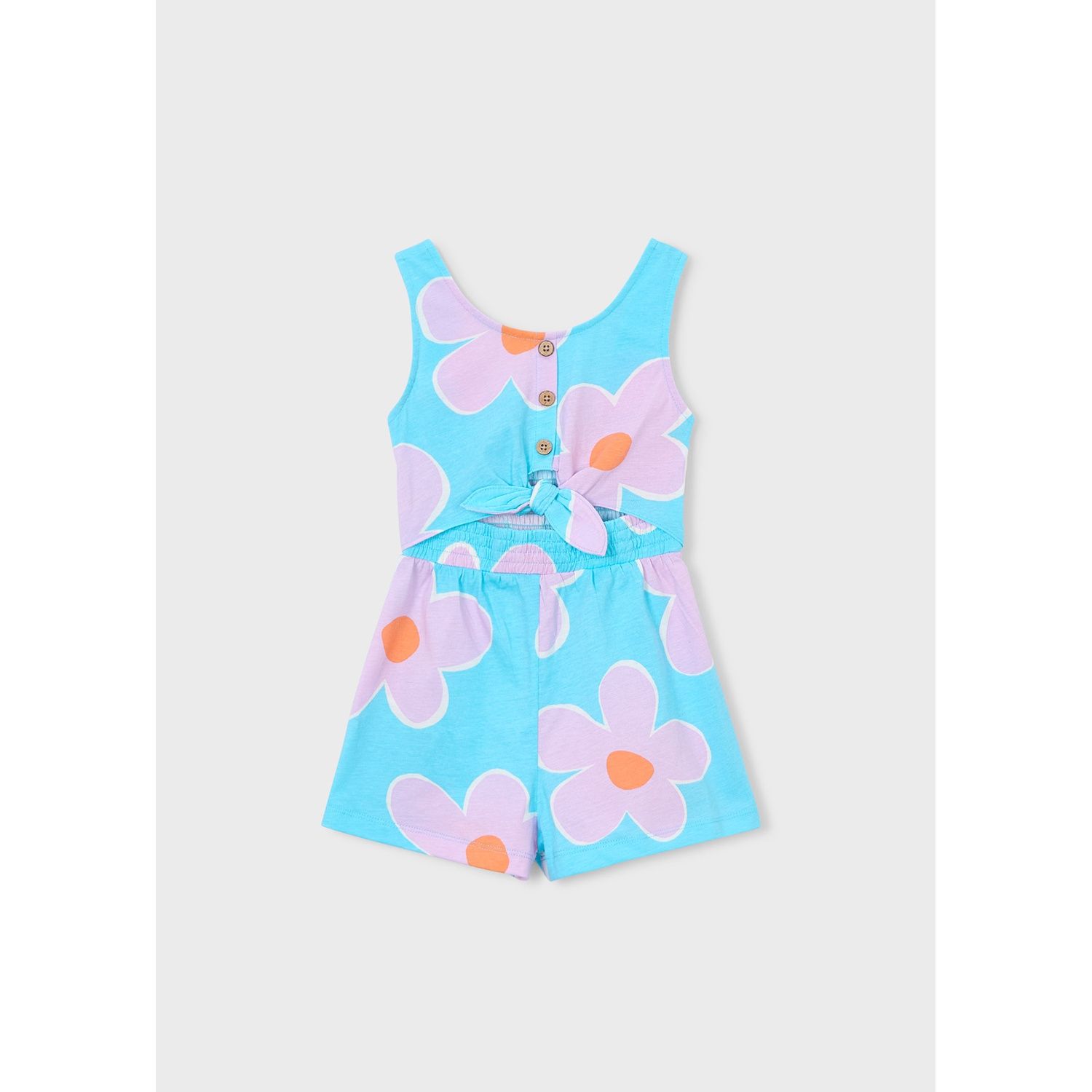BLUE & LILAC CUTOUT JUMPSUIT SHORT KNIT / 3889-059