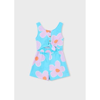BLUE & LILAC CUTOUT JUMPSUIT SHORT KNIT / 3889-059