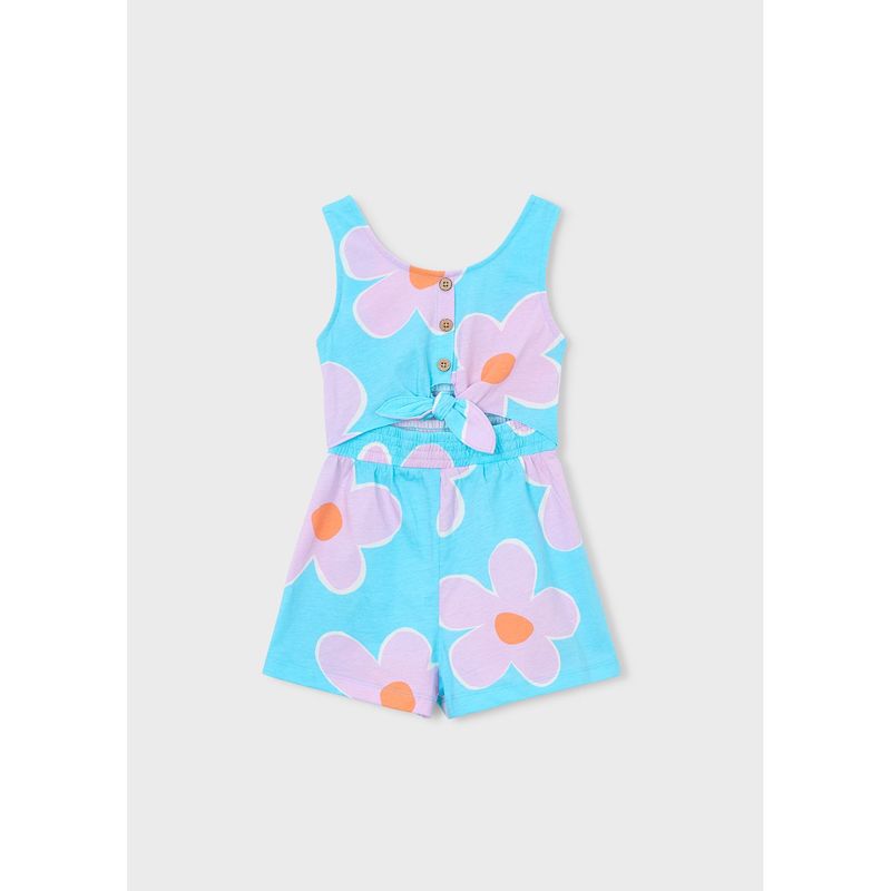 BLUE & LILAC CUTOUT JUMPSUIT SHORT KNIT / 3889-059