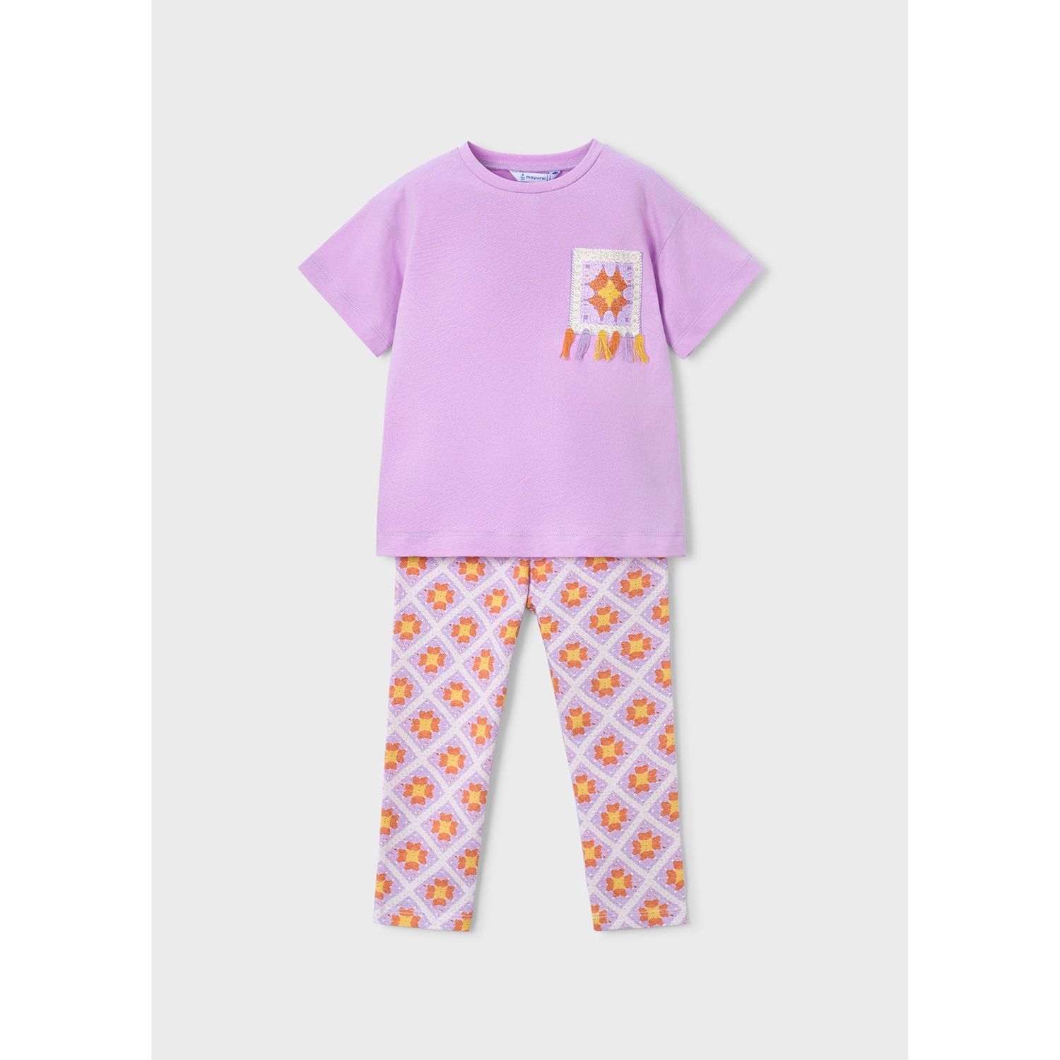 2PC LILAC LEGGING SET PRINTED LEGGING / 3727-039