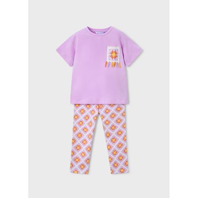 2PC LILAC LEGGING SET PRINTED LEGGING / 3727-039