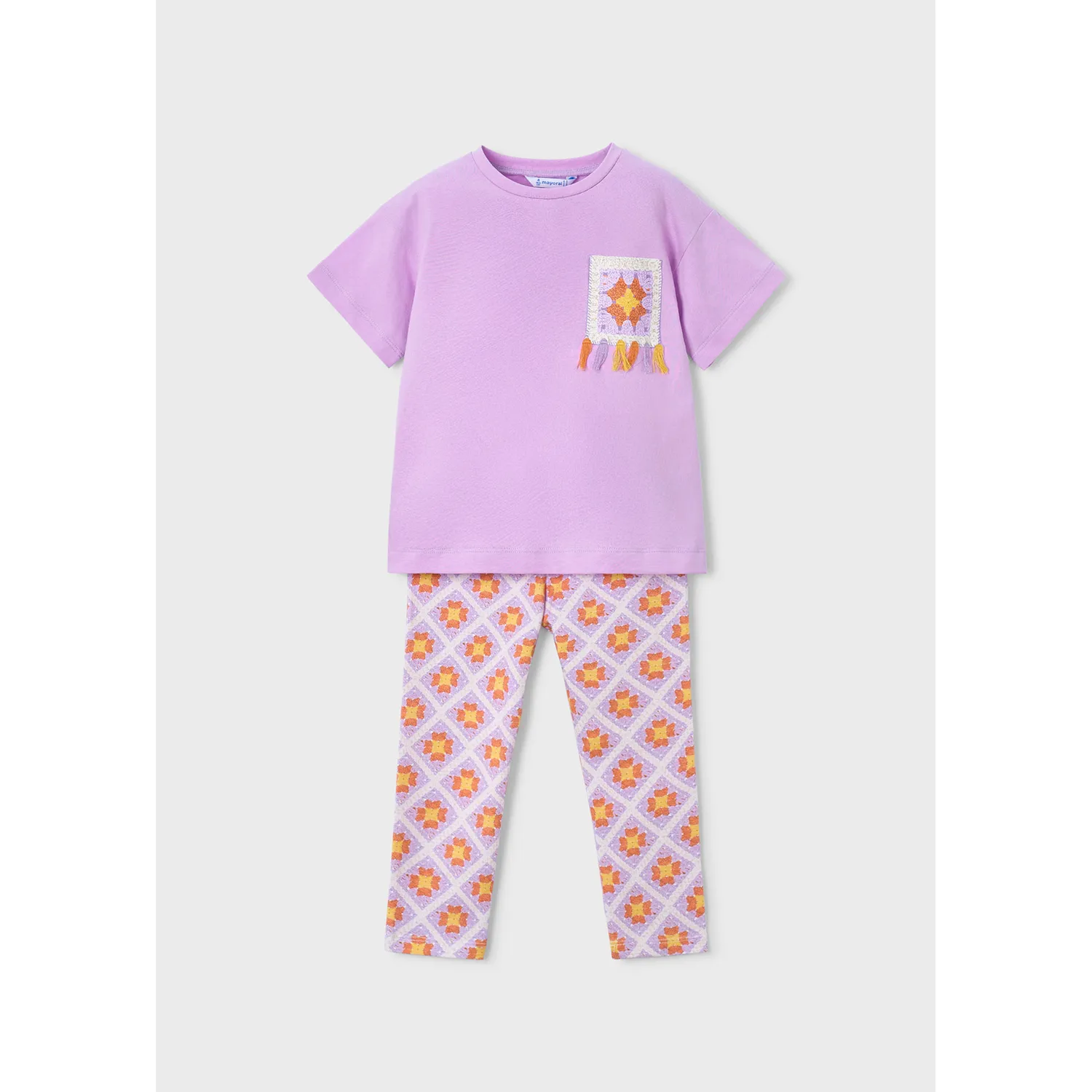 2PC LILAC LEGGING SET PRINTED LEGGING / 3727-039