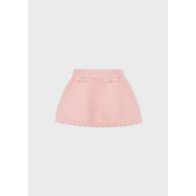 PINK KNIT SKIRT FLARE / 3902-089