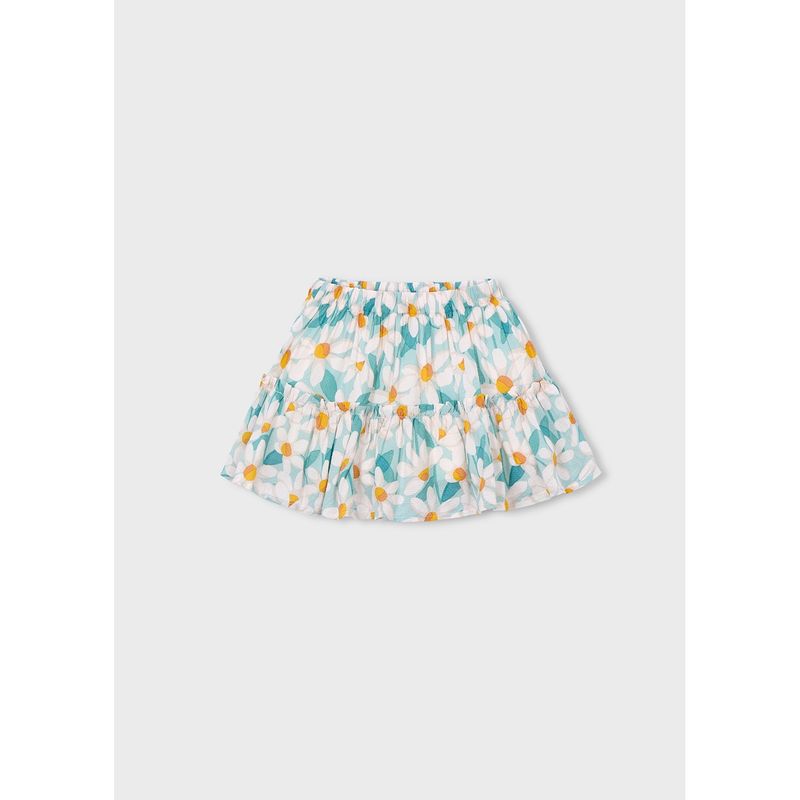 GREEN & WHITE PRINT SKORT SET / 3903-065