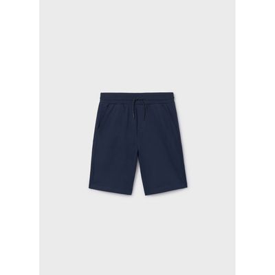 NAVY FLEECE SHORTS BASIC / 600-049