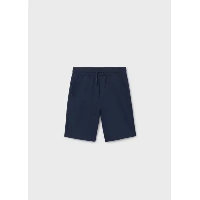 NAVY FLEECE SHORTS BASIC / 600-049