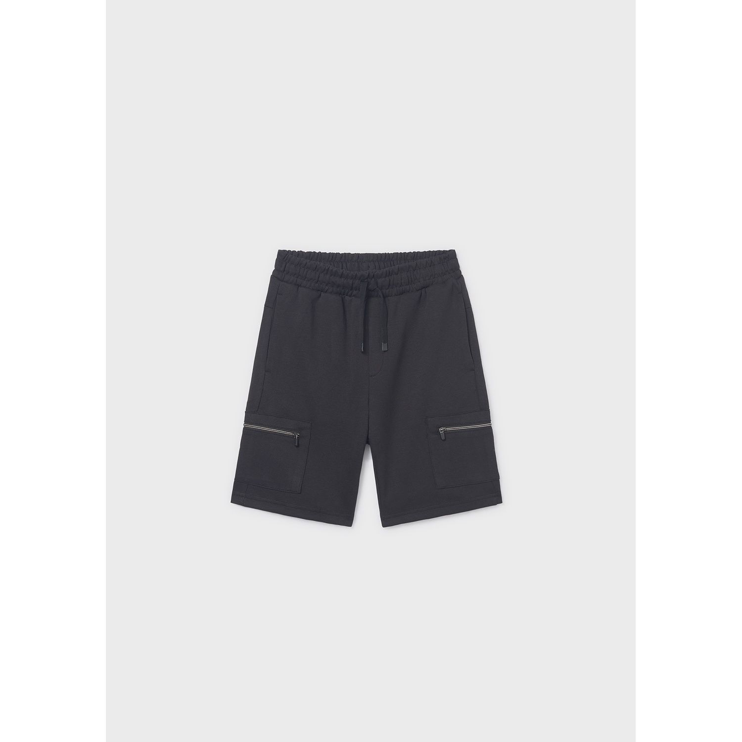 BLACK BERMUDA SHORT ZIP CARGO POCKET / 6219-037