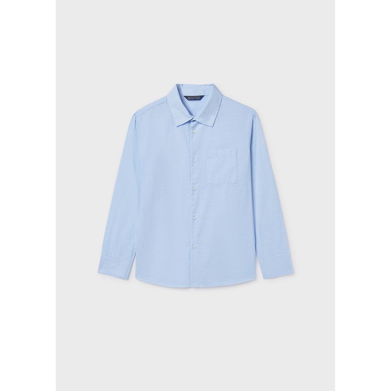 SKY BLUE SHIRT LONG SLEEVE COTTON / 6174-018