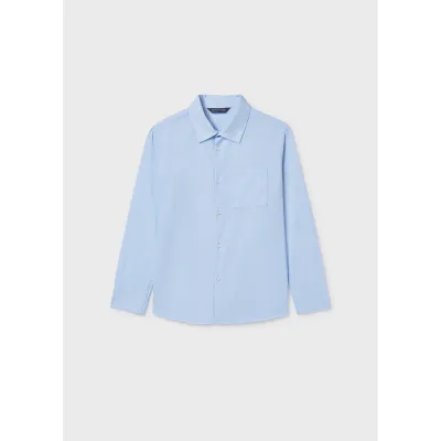 SKY BLUE SHIRT LONG SLEEVE COTTON / 6174-018