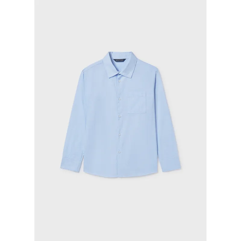 SKY BLUE SHIRT LONG SLEEVE COTTON / 6174-018