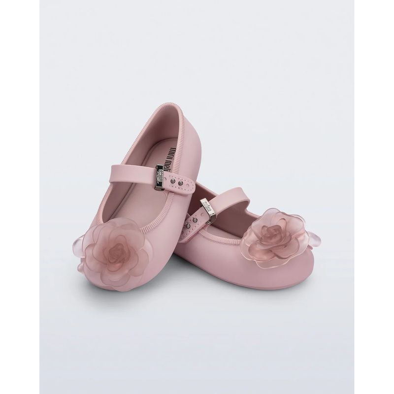 PINK BALLERINA SHOE FLOWER APPLIQUE MINI MELISSA / 37823-BO980