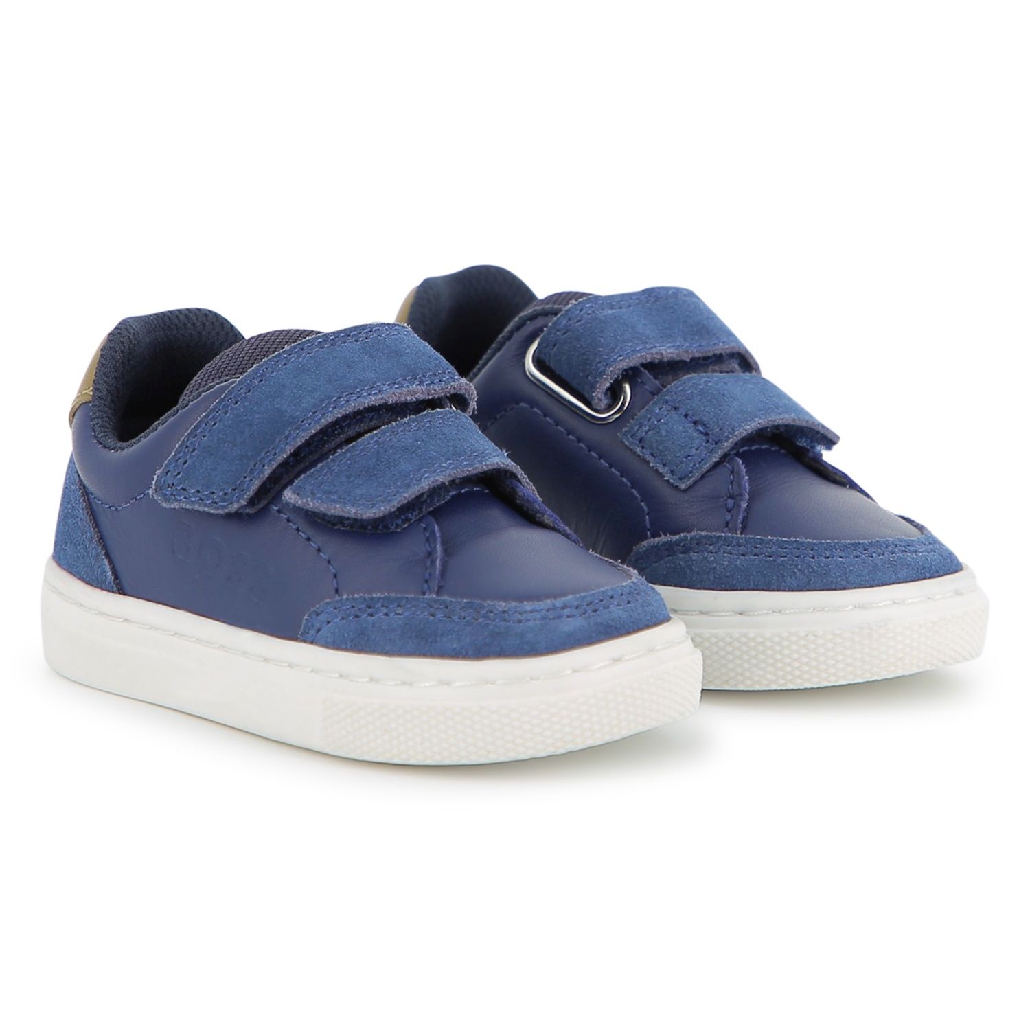 NAVYSNEAKER SHOE COW LEATHER & CANVAS SUEDE TRIM / J52826-849