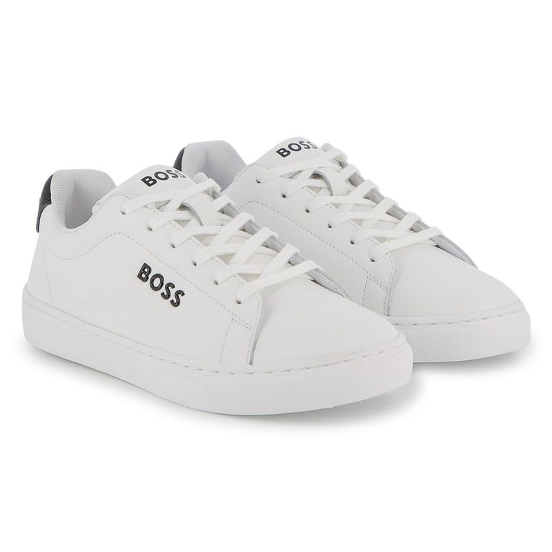 WHITE SNEAKER SHOE COW NAPPA LEATHER WITH LACES / J53248-10P WHITE SNEAKER SHOE COW NAPPA LEATHER WITH LACES / J53248-10P