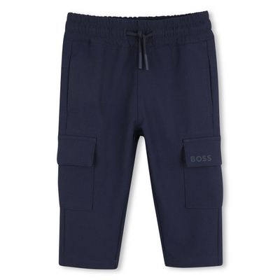 NAVY CARGO PANT ELASTIC WAIST PULL TIE / J52855-849