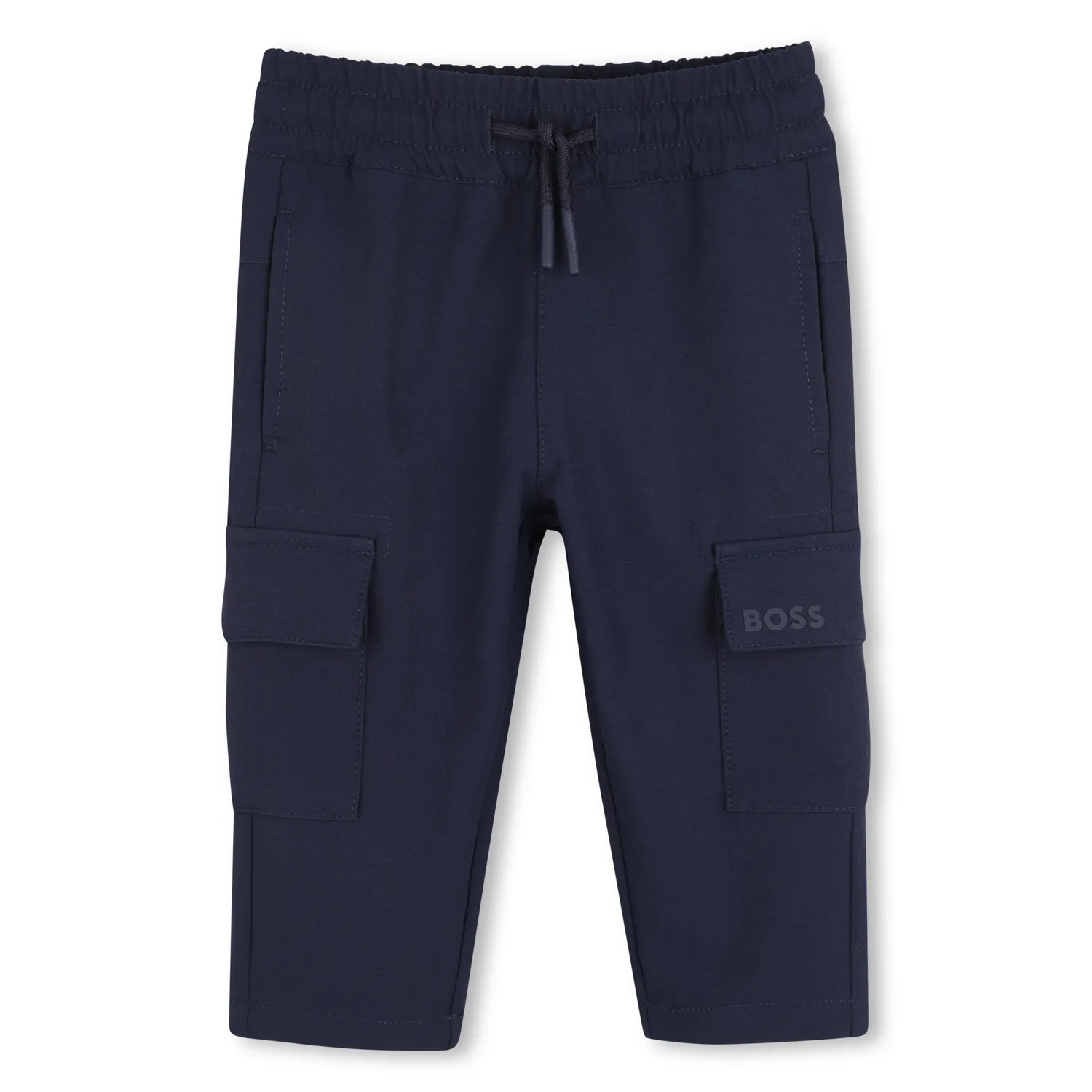 NAVY CARGO PANT ELASTIC WAIST PULL TIE / J52855-849